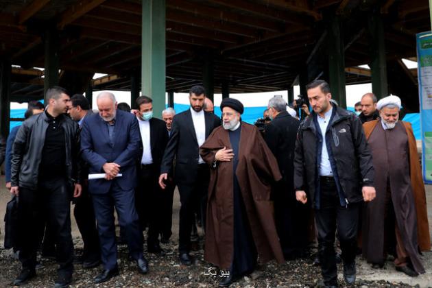 بازدید رئیسی از پروژه پلی کلینیک نسیم شهر